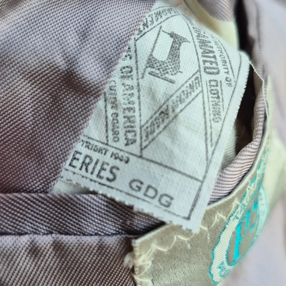 1950S PS Northcool Beige Blue White Flecked Weave‎ 39 R Mens Sport Coat VTG RARE